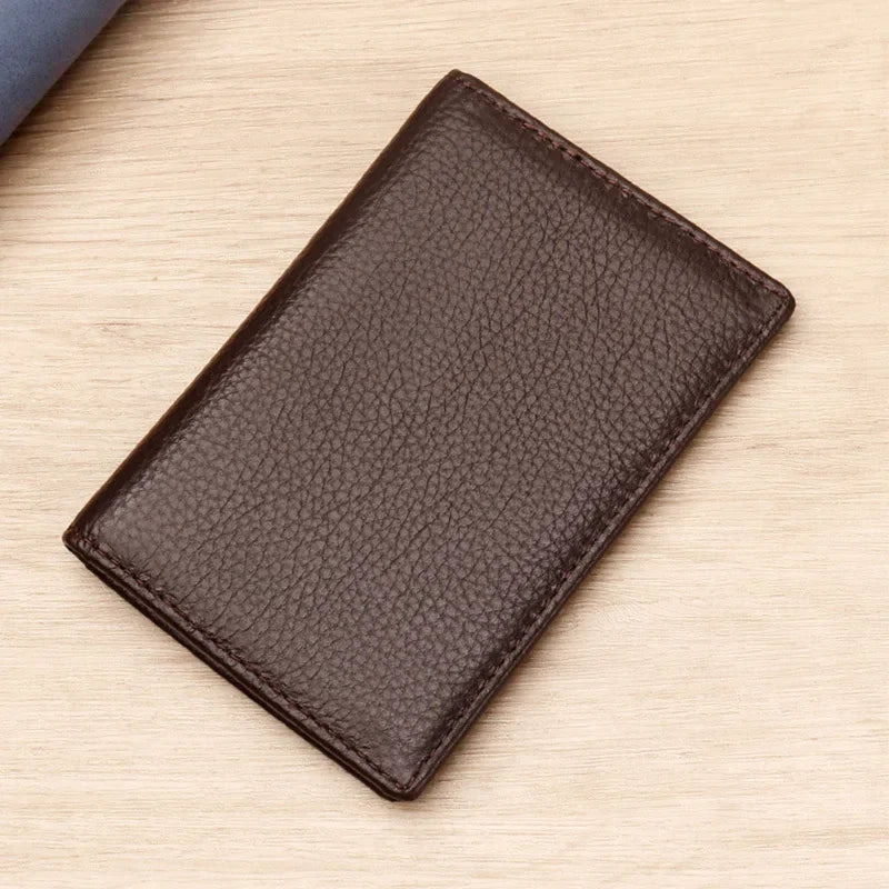 Men's Customized Genuine Leather Wallet Litchi Grain Top Layer Cow Leather Rfid Protection Amazon Card Holder